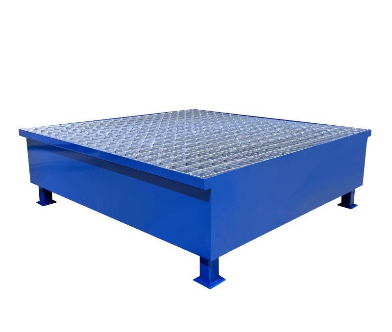 Wanna ociekowa z kratownicą na 4 beczki o pojemności 400 l, wym. 1200 x 1200 x 380 mm