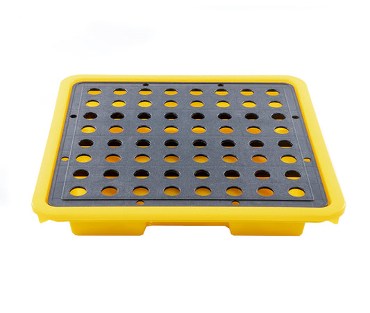 Plastikinis išsiliejimo kubilas su grotelėmis, talpa 4 l, matmenys. 335x335x60 mm