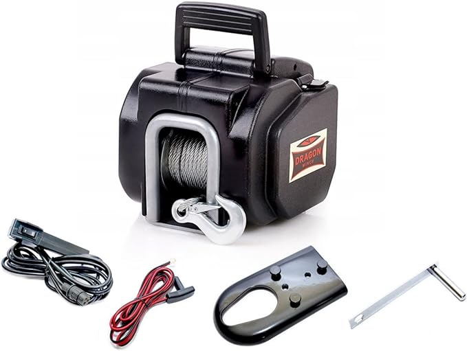 Dragon 12V DWP 3500 elektrinė gervė, kurios traukos galia 1587 kg