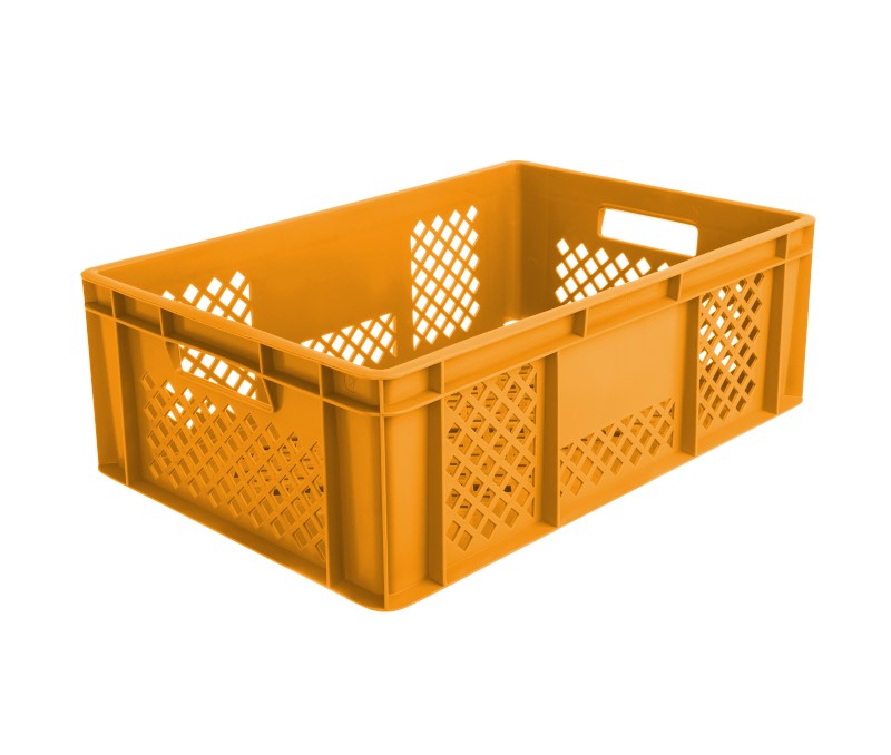 EURO 200 konteineris transportavimui, matmenys 60 x 40 cm (ažūriniai šonai ir apačia)