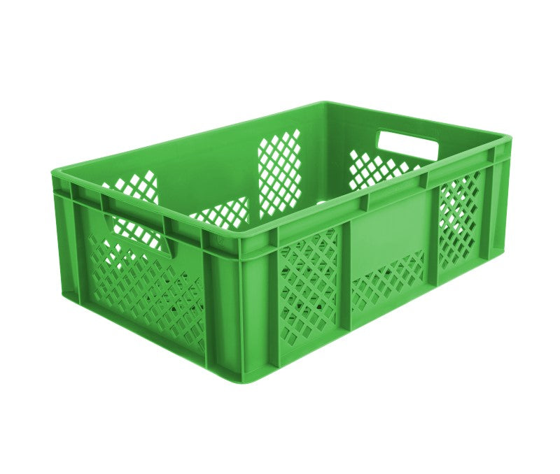 EURO 200 konteineris transportavimui, matmenys 60 x 40 cm (ažūriniai šonai ir apačia)