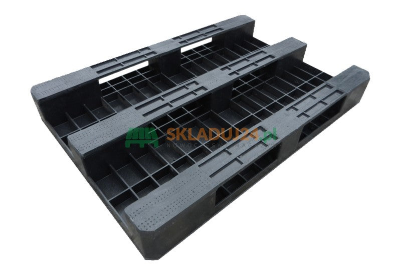ISO padėklas pagamintas iš plastiko, ant šlaitų, su šoninėmis lentomis kraštuose (matmenys 1200 x 1000 mm)