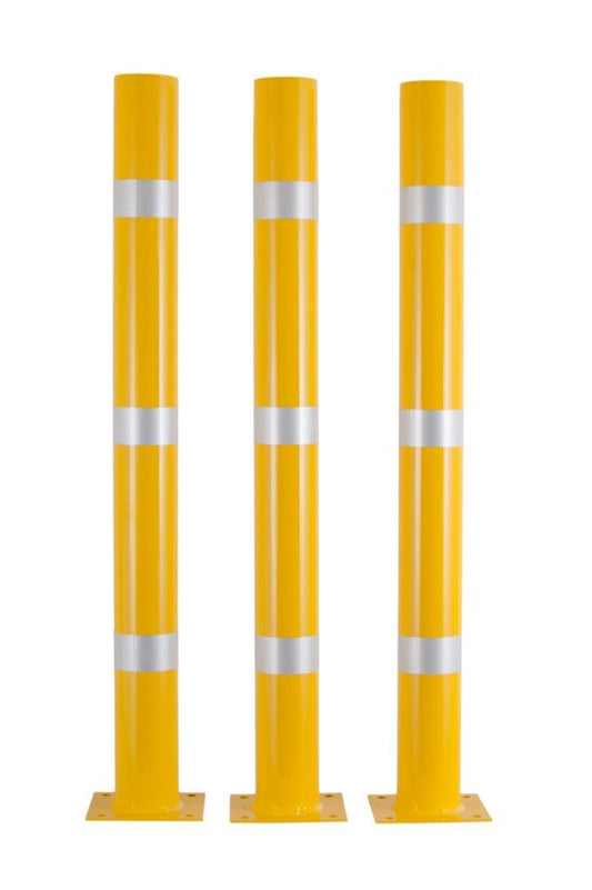 Plieninis apsauginis stulpelis su atspindinčiomis juostelėmis (aukštis 1000 mm)