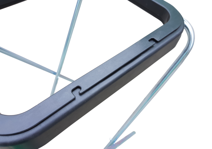 Potrójny stojak do segregacji odpadów na worki (pojemność: 3x120 l)