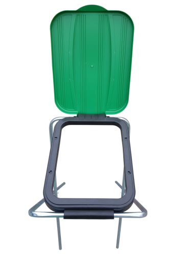 Potrójny stojak do segregacji odpadów na worki (pojemność: 3x120 l)