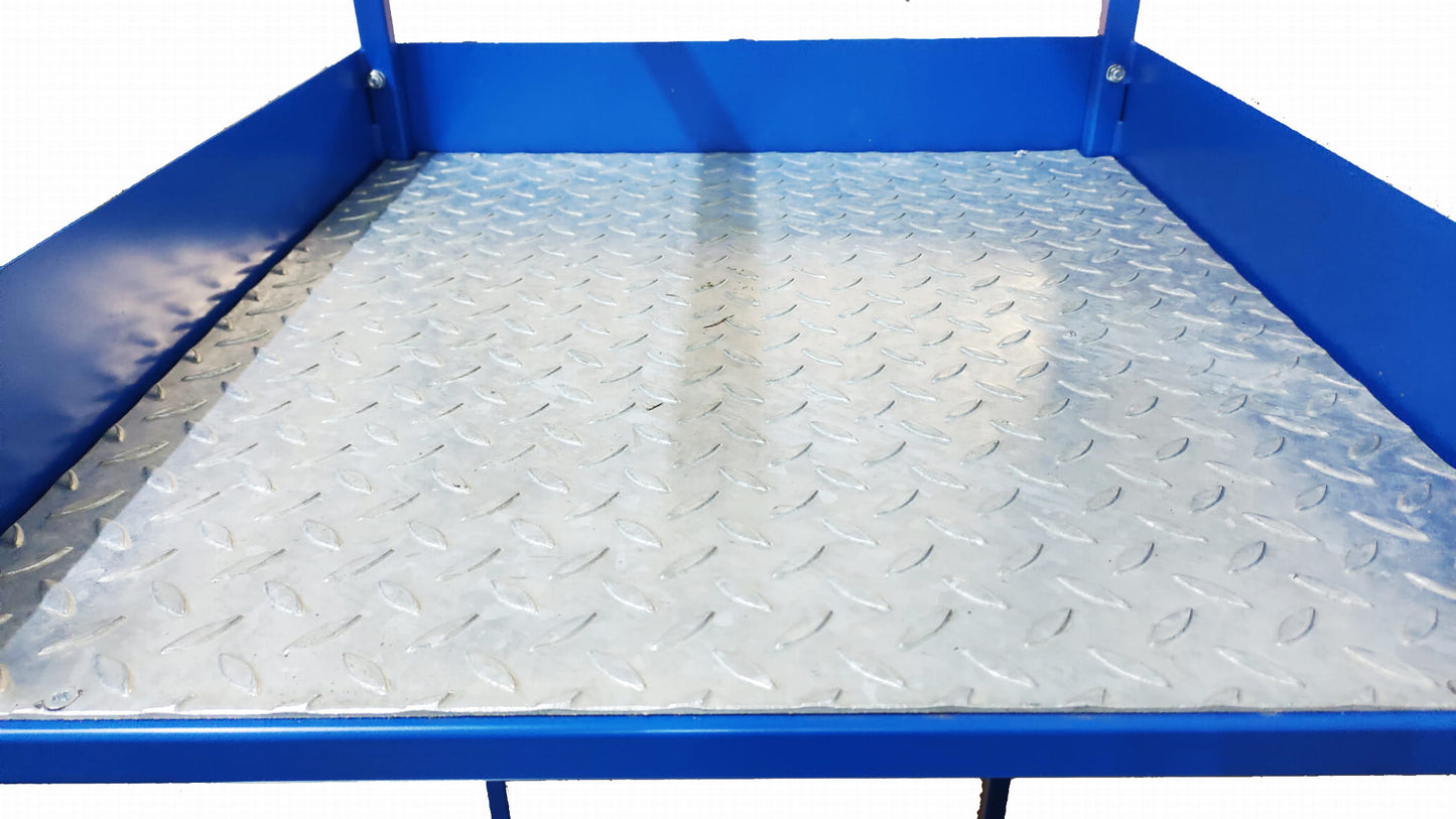 Stalowy podest roboczy 5 stopni + platforma, jezdny