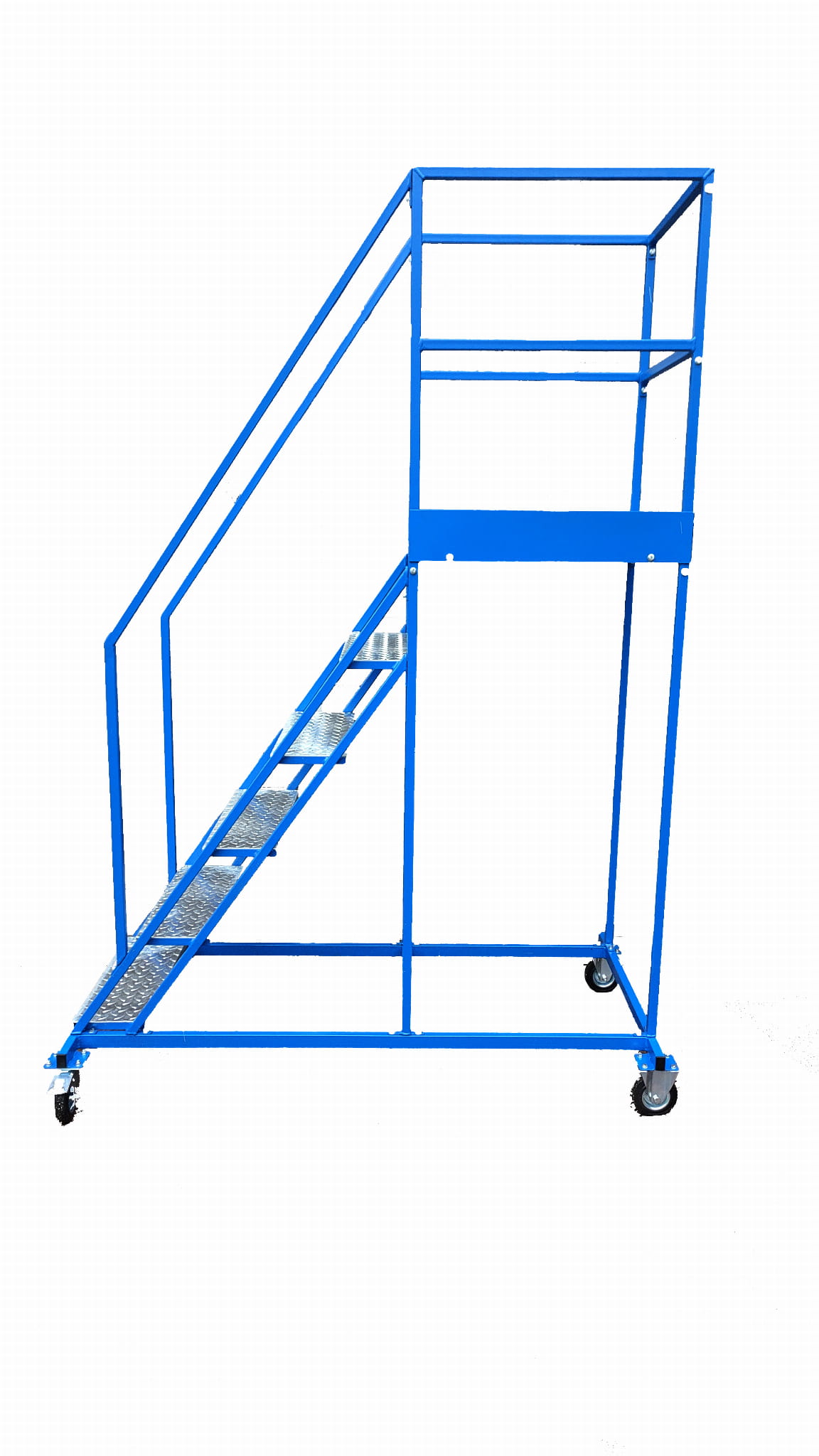 Stalowy podest roboczy 5 stopni + platforma, jezdny