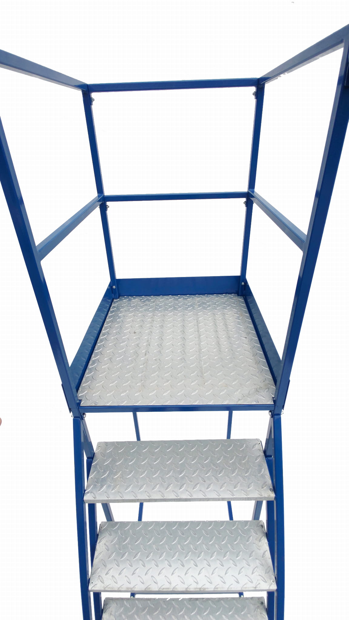 Stalowy podest roboczy 7 stopni + platforma, jezdny