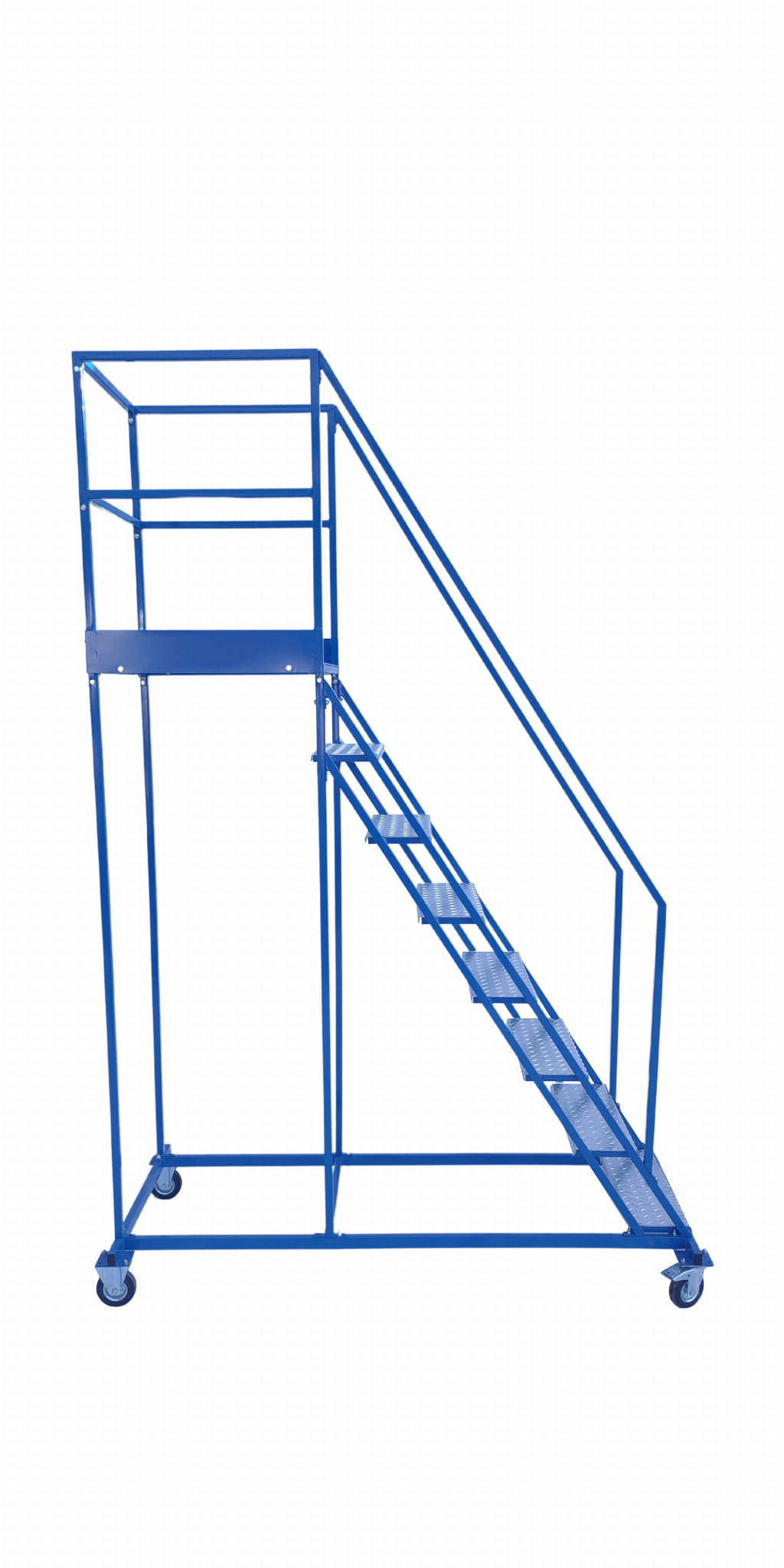 Stalowy podest roboczy 7 stopni + platforma, jezdny