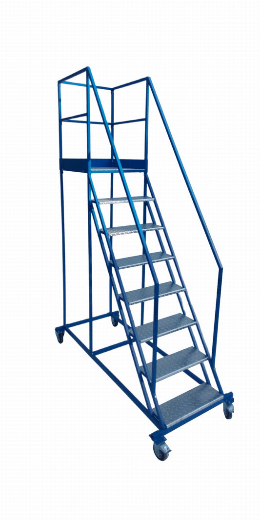 Stalowy podest roboczy 7 stopni + platforma, jezdny