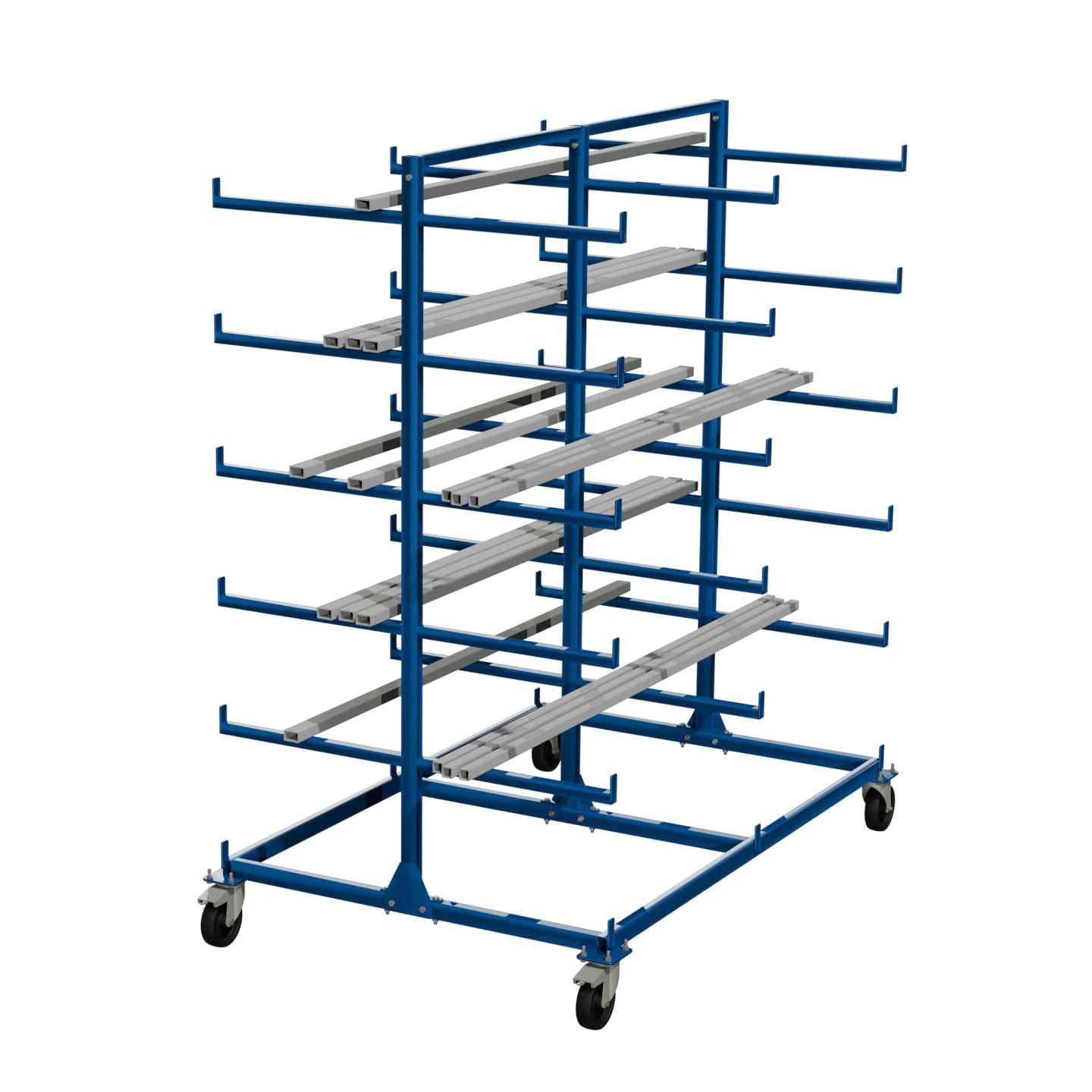 Mobilny regał wspornikowy dwustronny 1500x1000x2000