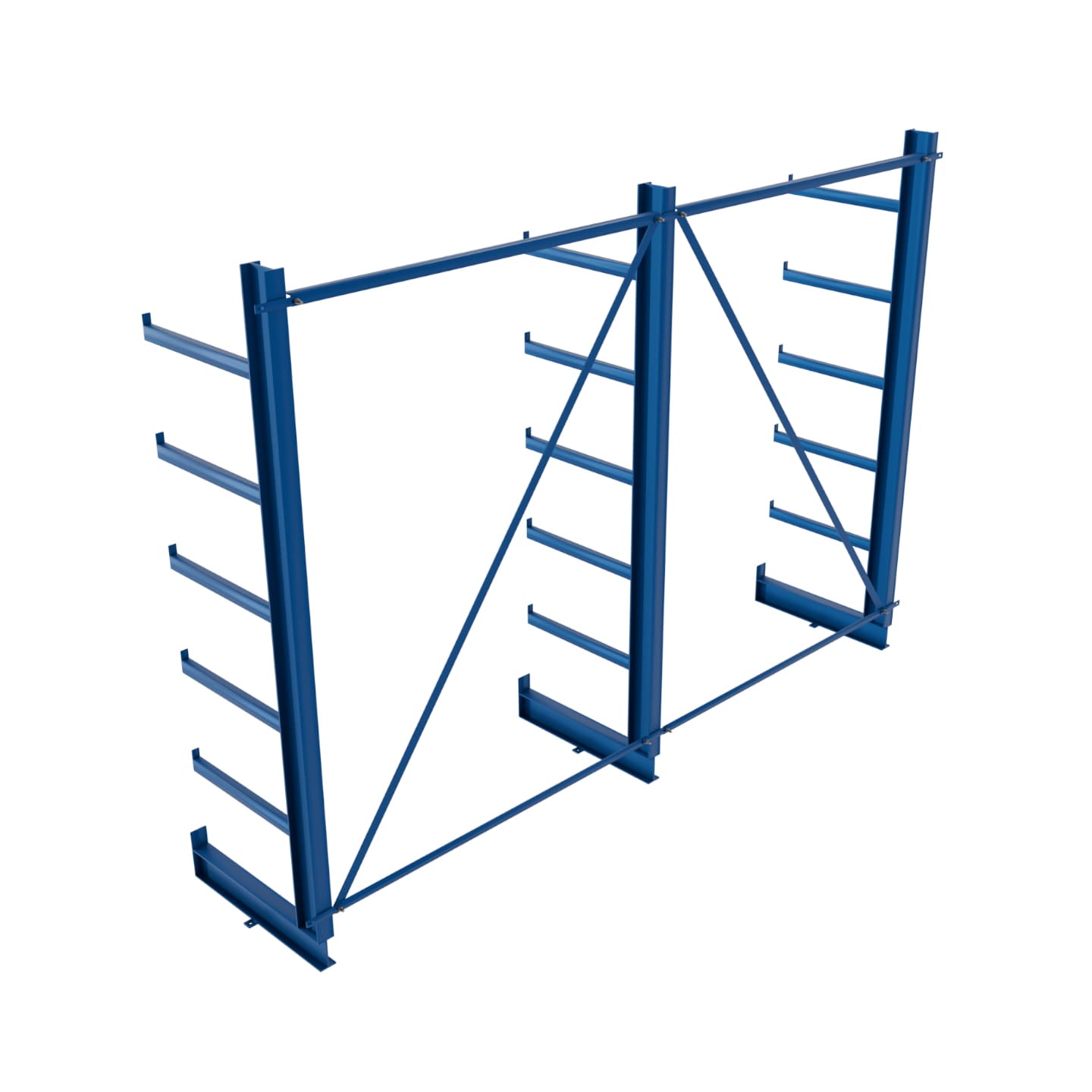 Regał równoramienny, wspornikowy jednostronny wym. 2000x2700x635