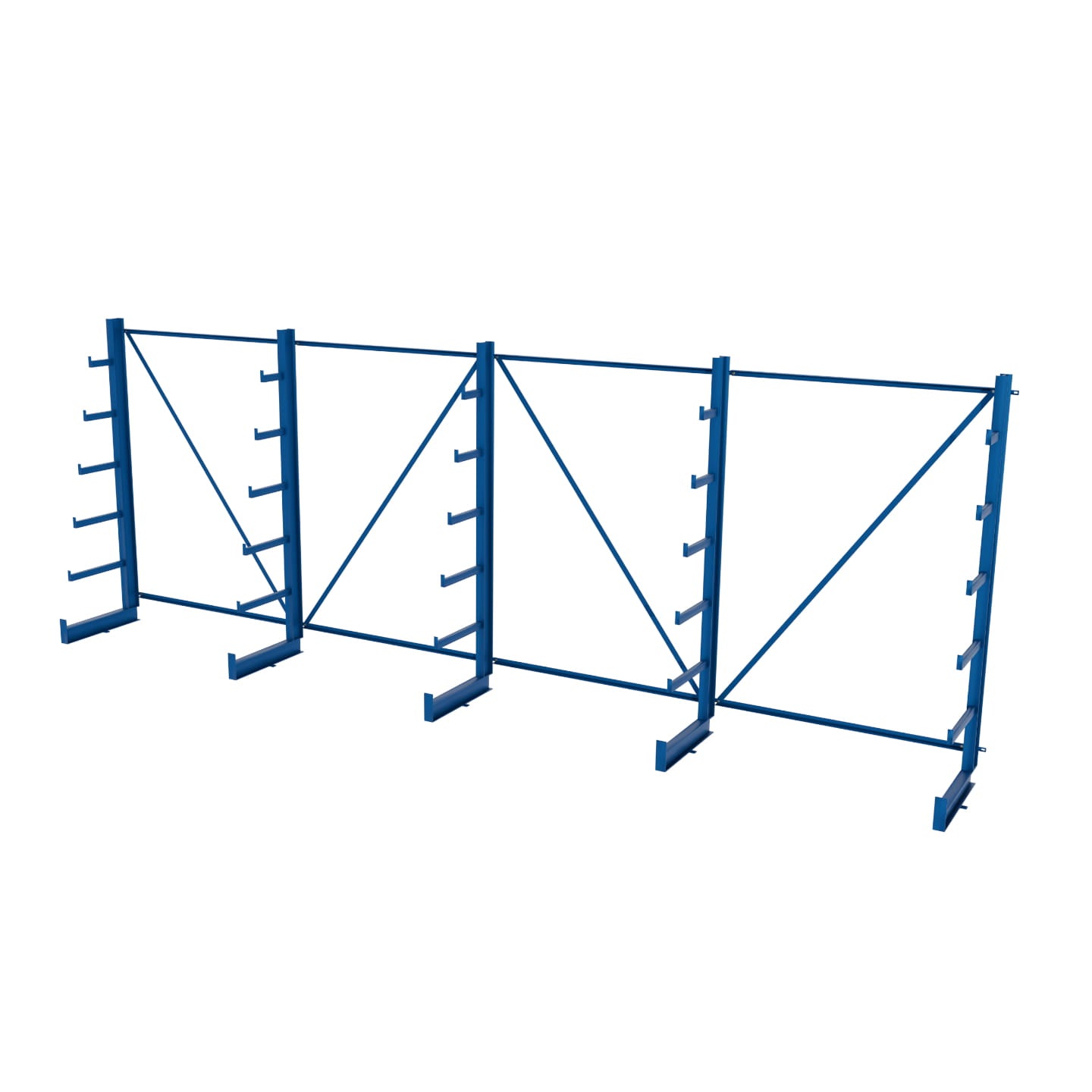 Regał choinkowy, wspornikowy jednostronny wym. 2000x5400x635 - 5 stojaków