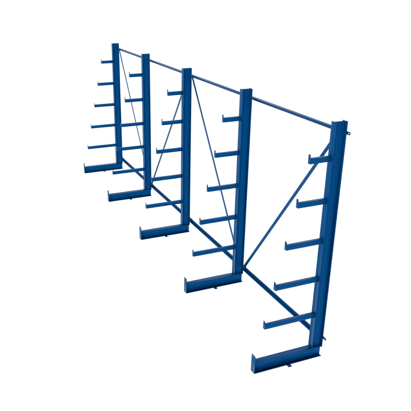 Regał choinkowy, wspornikowy jednostronny wym. 2000x5400x635 - 5 stojaków