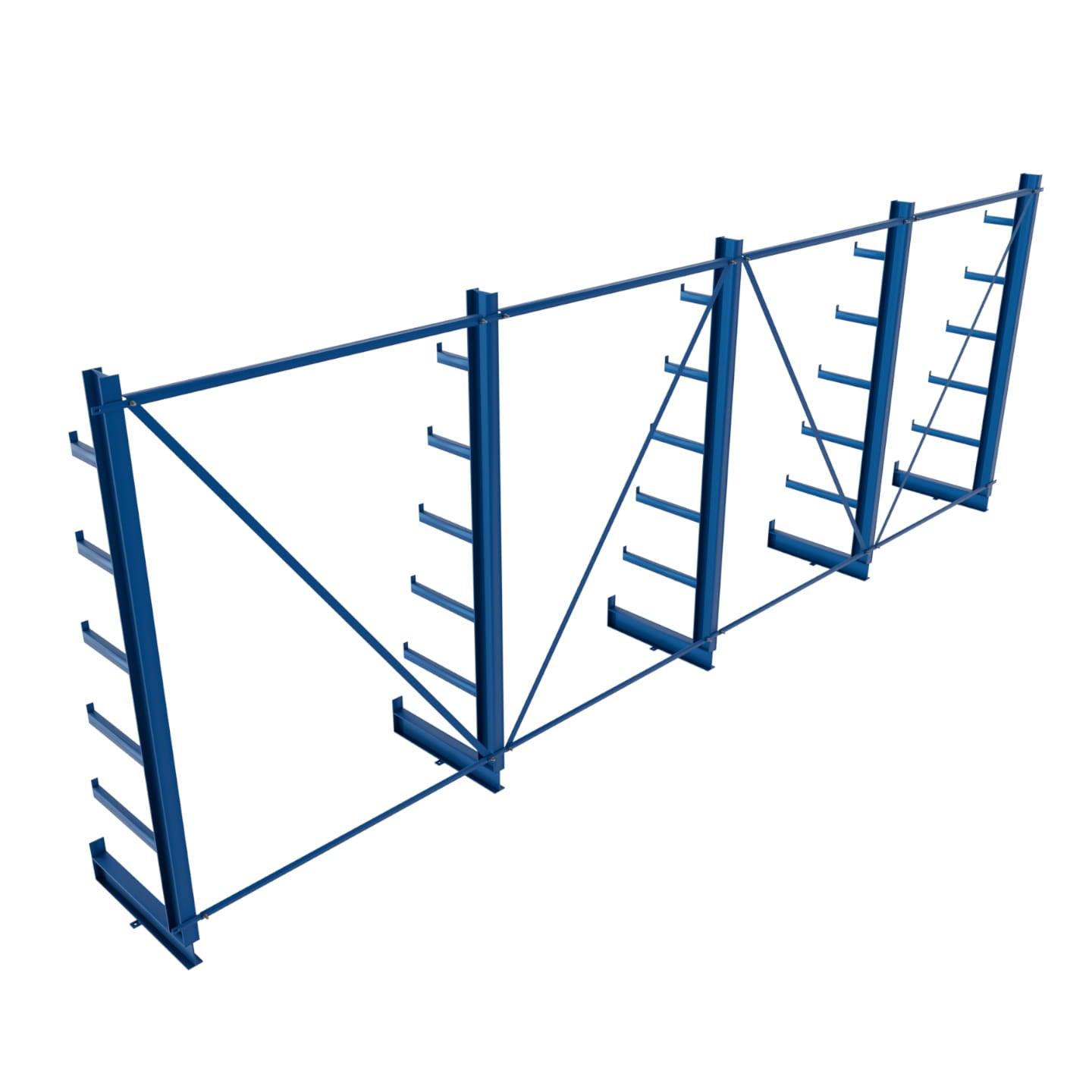 Regał choinkowy, wspornikowy jednostronny wym. 2000x5400x635 - 5 stojaków