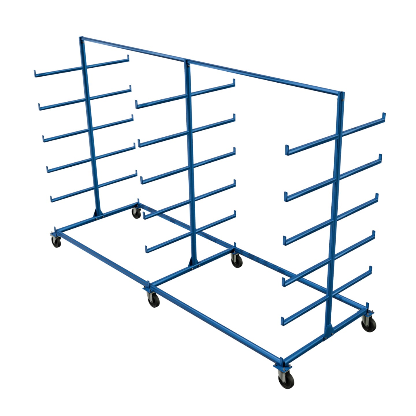 Mobilny regał wspornikowy dwustronny 3000x1000x2000 - 3 stojaki