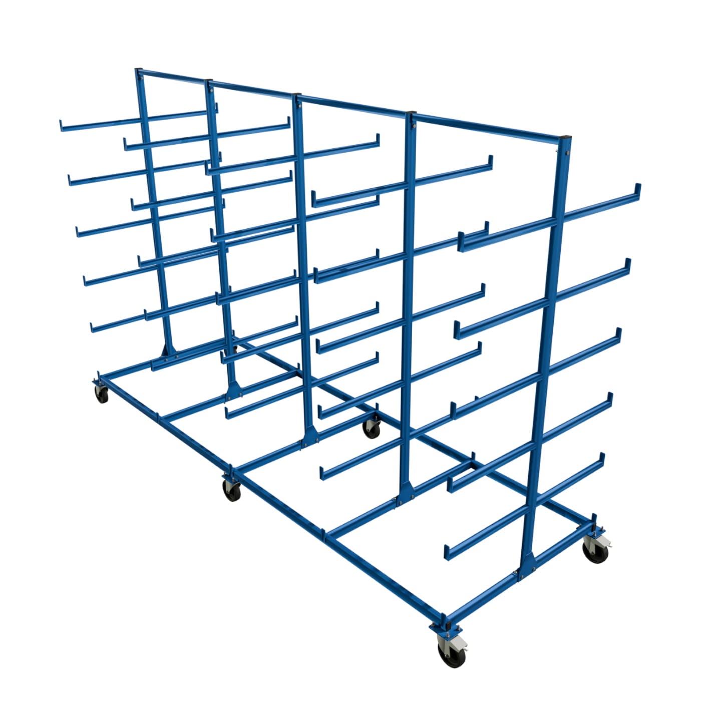 Mobilny regał wspornikowy dwustronny 3000x1000x2000 - 5 stojaków