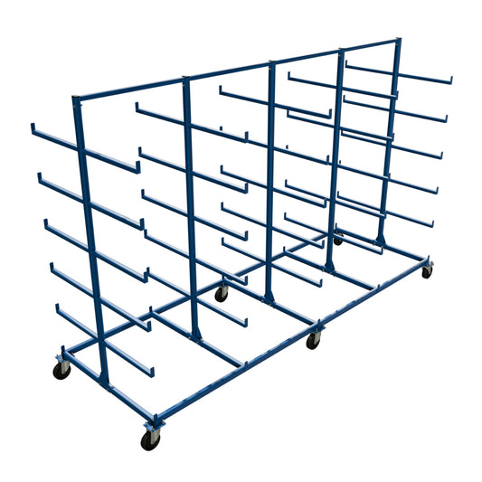 Mobilny regał wspornikowy dwustronny 3000x1000x2000 - 5 stojaków