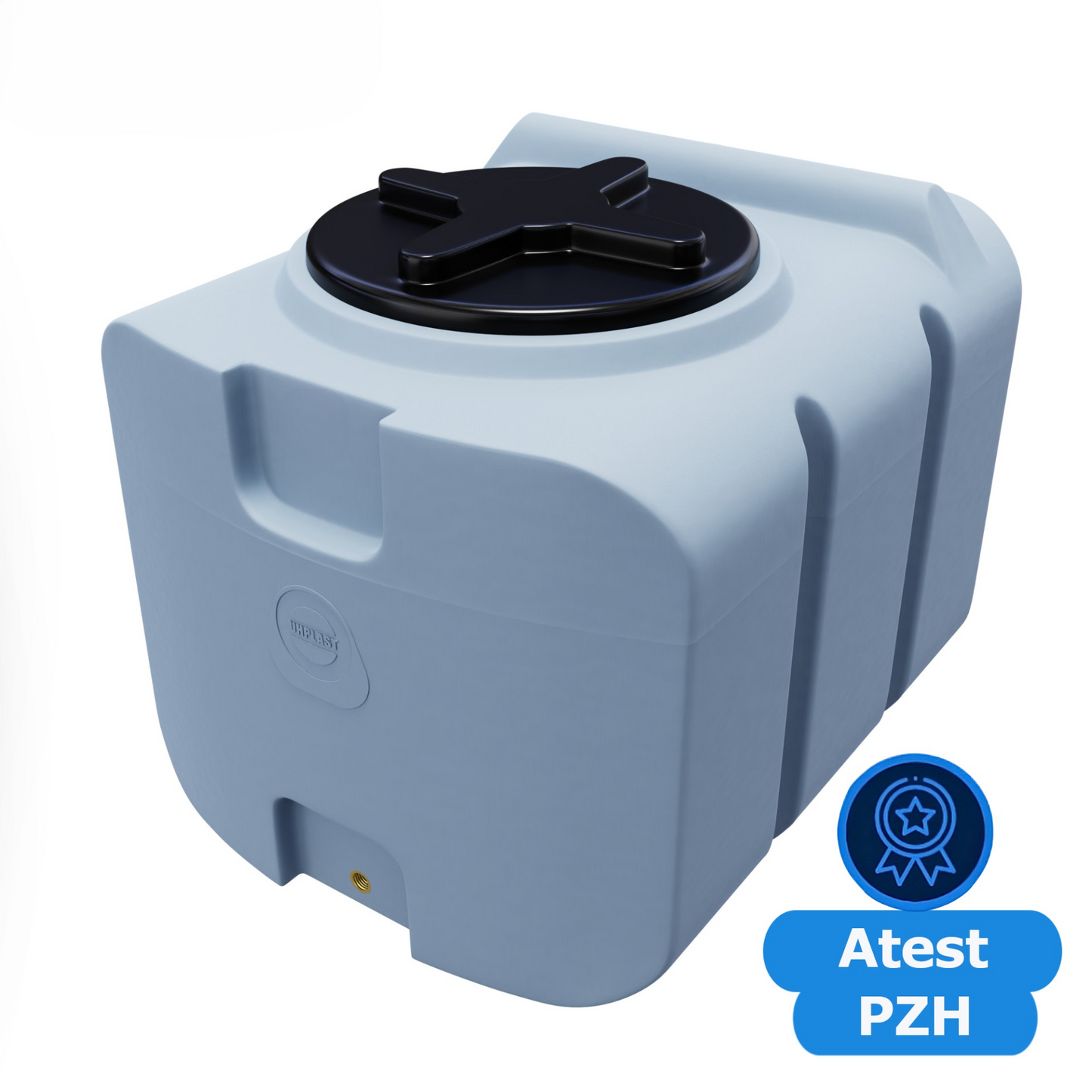 Plastikinis bakas 200 l SK (matmenys 79 x 61 x 56 cm) (apatinis sriegis 3/4 colio)