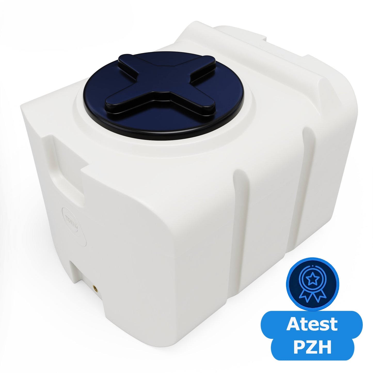 Plastikinis bakas 200 l SK (matmenys 79 x 61 x 56 cm) (apatinis sriegis 3/4 colio)