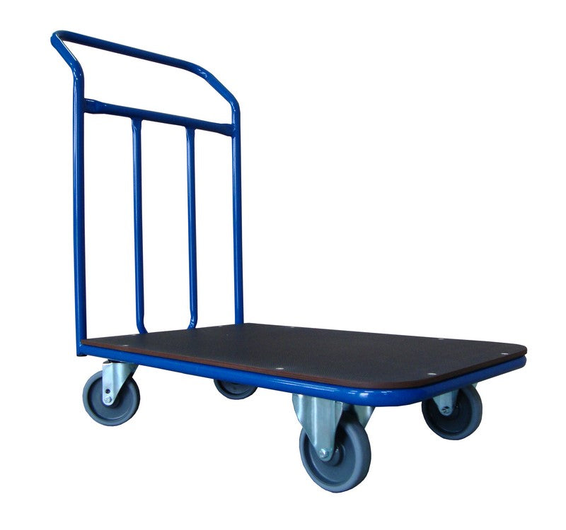 Platform trolley with foldable handrail, dimensions 800x500 mm, load capacity 200 kg