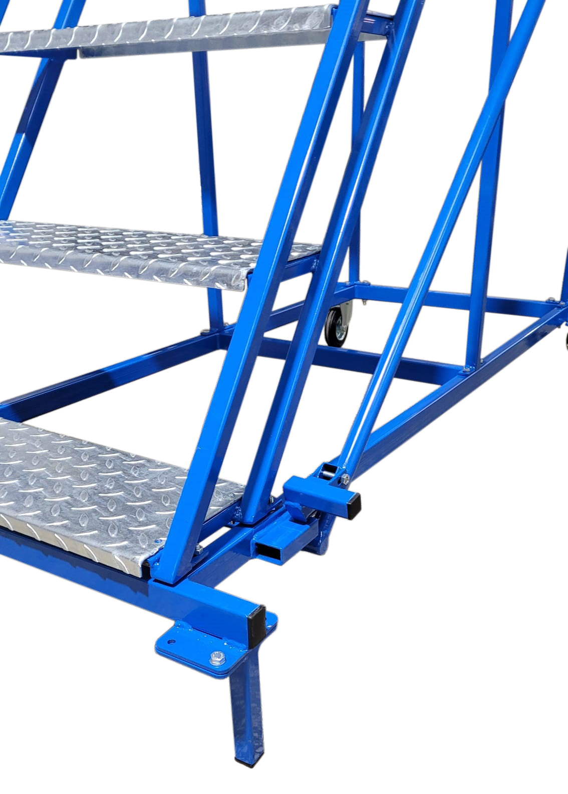 Stalowy podest roboczy 5 stopni + platforma, jezdny