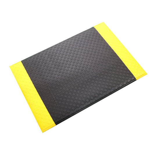 Orthomat Dot anti-fatigue foam mat for 1-shift work, dimensions 900x600mm (warning colour)
