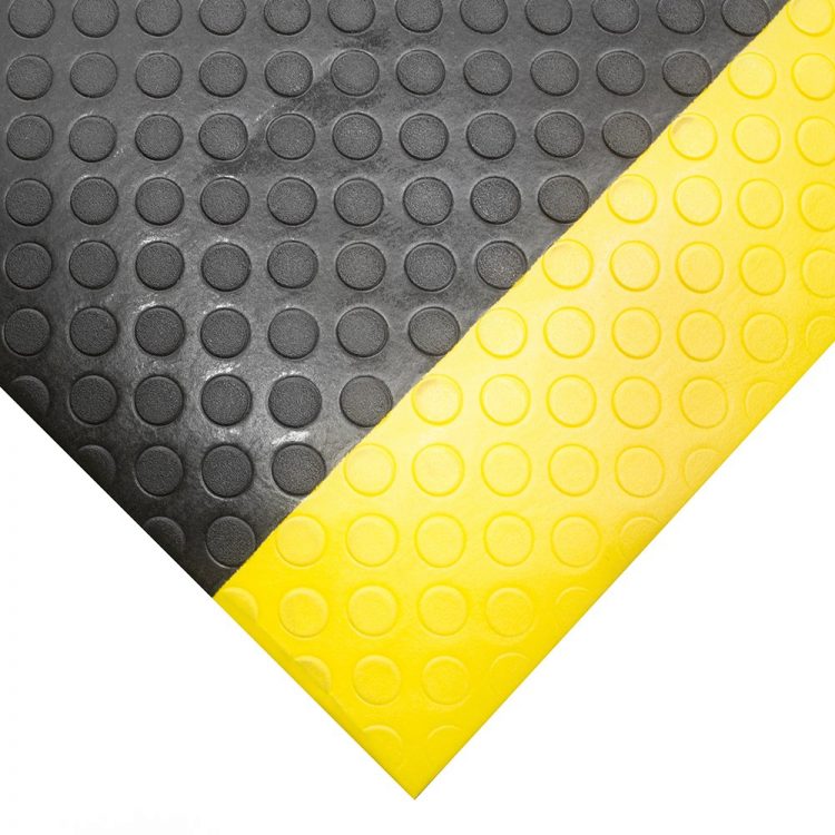 Mata antyzmęczeniowa Orthomat Dot do pracy 1-zmianowej 900x600mm Ostrzegawcza/Czarna