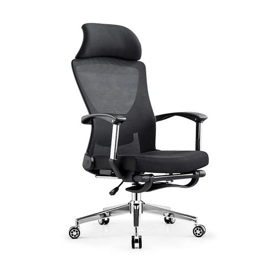 Ergonomiczne krzesło biurowe obrotowe (z podnóżkiem)