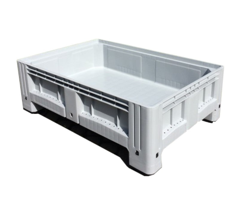 Skrzyniopaleta plastikowa pełna niska 1200 × 800 × 400 mm na 4 stopach – CTH3