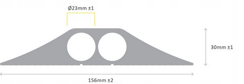 CablePro HD2 cable cover, 4.5 m long, black