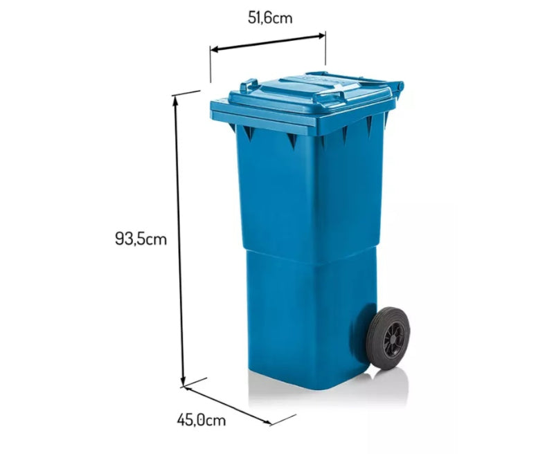 Waste sorting container on wheels with a capacity of 240 l