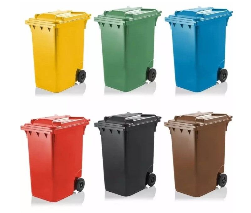 Waste sorting container on wheels 360 l