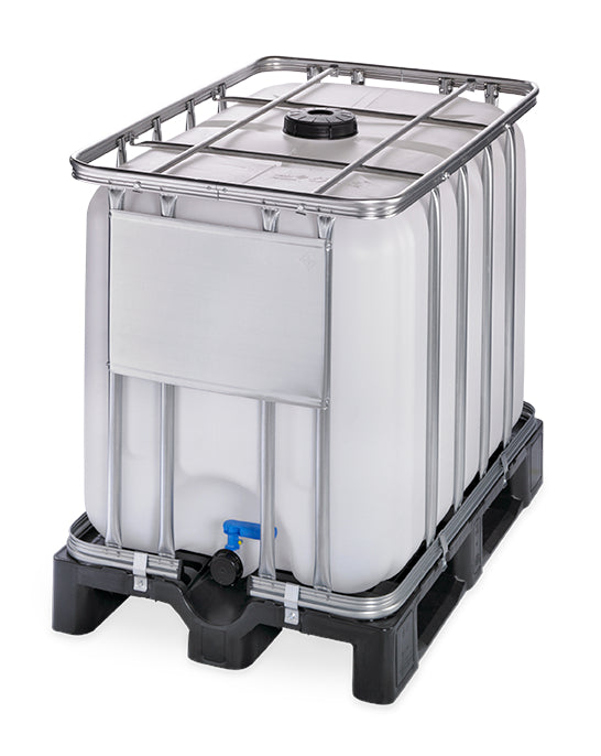 IBC container 600 l ST/150/50 on a plastic pallet measuring 1200x800x1013 mm