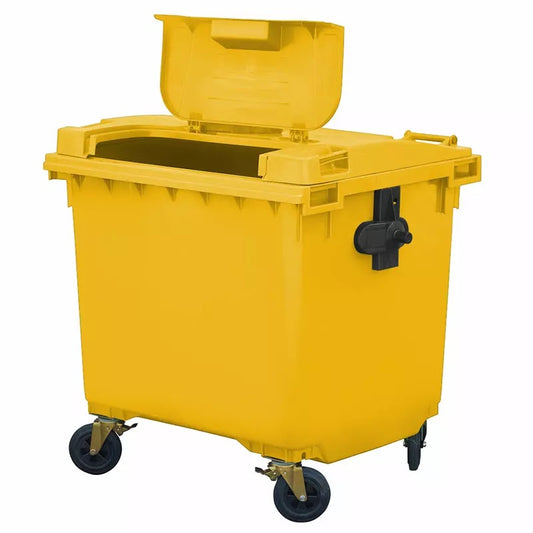 Pojemnik do segregacji odpadów na kółkach "pokrywa w pokrywie" 1100 l WEBER