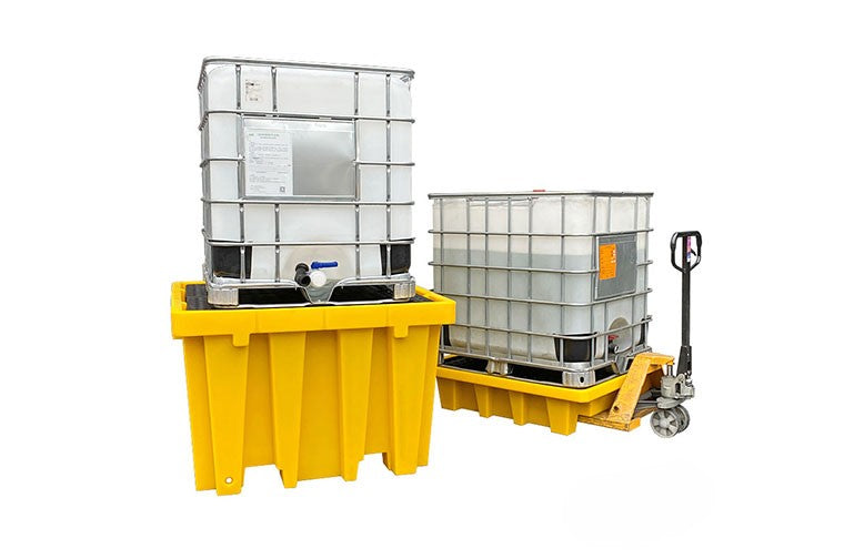 Wanna wychwytowa z kratownicą pod 1 kontener IBC – 1300 l, 1380 × 1380 × 900 mm