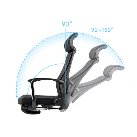 Ergonomiška pasukama biuro kėdė (su atrama kojoms)