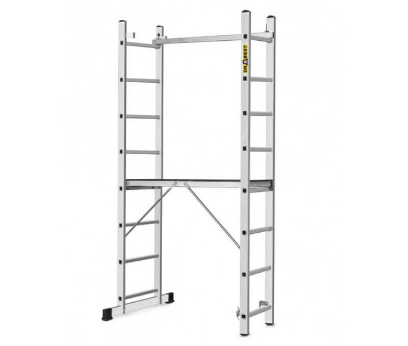 Kopėčių pastoliai iš aliuminio 2x8 BASIC (platformos matmenys 33x114 cm)