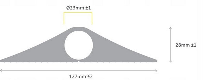 CablePro HD cable cover, 9 m long, black