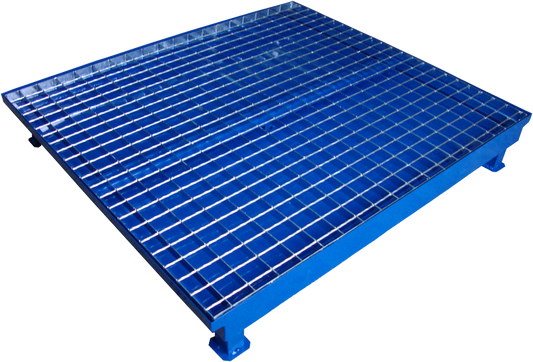 Nuvarvėjimo padėklas su grotelėmis, talpa 140 l, matmenys. 1200 x 1200 x 200 mm