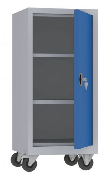 Spintelė ant ratukų su lentynų išmatavimais 500x500x1100mm