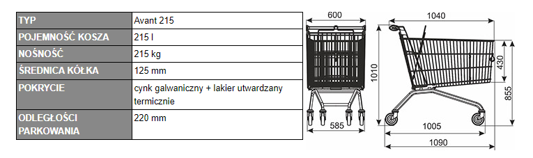 Avant 215 pirkinių vežimėlis su vaikiška kėdute