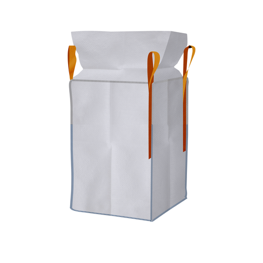 Didelis BIG BAG krepšys, 4 rankenos, prijuostės viršus, uždara apačia, (išmatavimai 900 x 900 x 1200 mm)