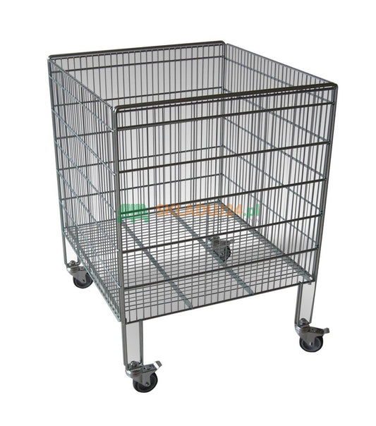 Parodos krepšelis pristatymams, konteineris ant ratų, matmenys. 615 x 650 x 860 mm (tinklelis, IN-OUT)