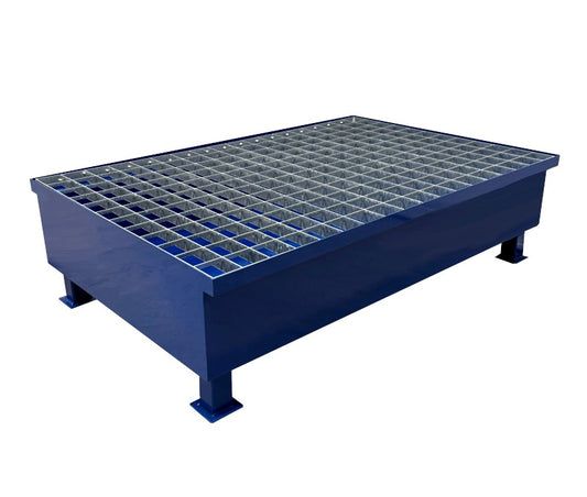 Wanna ociekowa ze stali z kratownicą na 2 beczki o pojemności 220 l, wymiar 1200x800x330mm