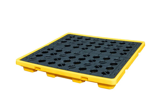 Wanna wychwytowa z kratownicą na 4 beczki – 167 l, 1300 × 1300 × 150 mm