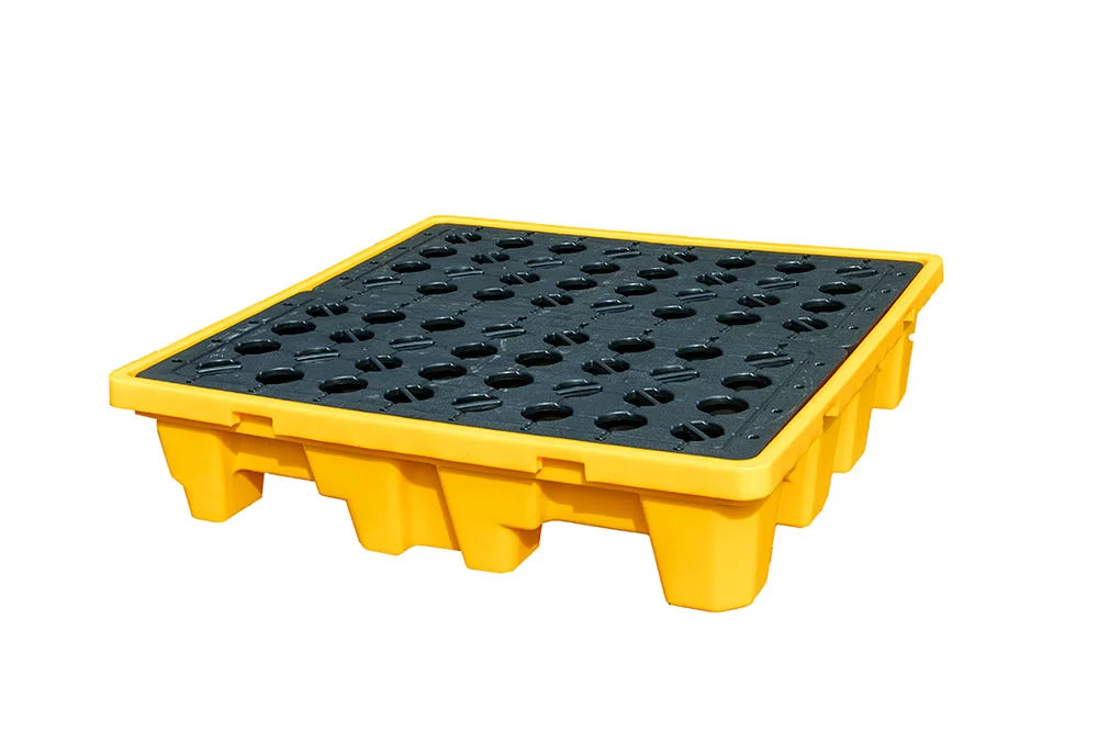 Wanna wychwytowa z kratownicą na 4 beczki – 200 l, 1300 × 1300 × 300 mm