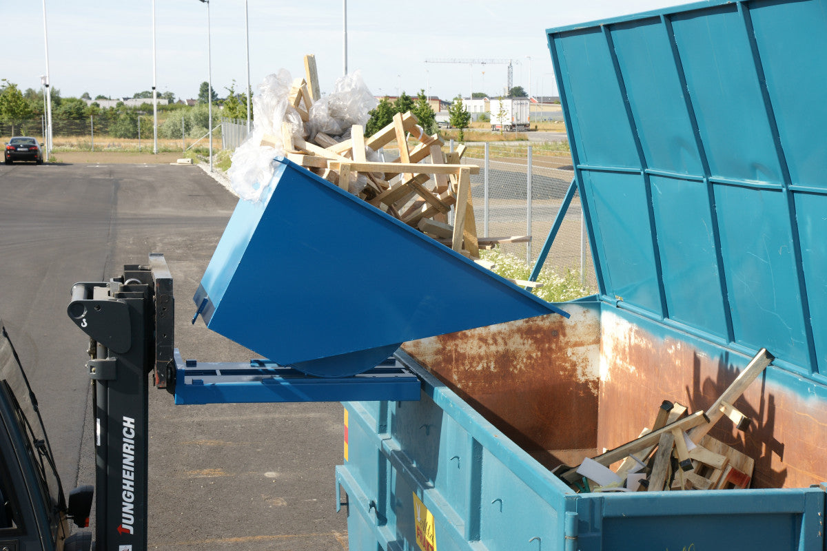 Tipping, self-unloading, tipping container with dimensions of 1525x865x870 mm, capacity 520 l (without wheels)