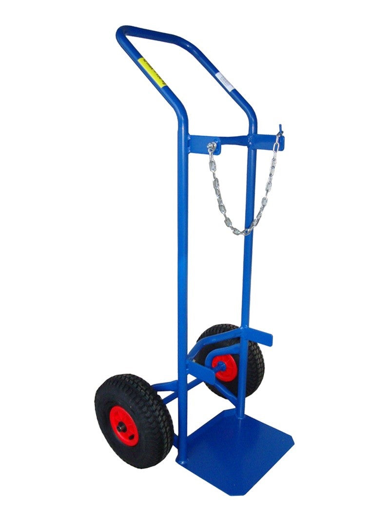 Two-wheeled hand trolley for transporting gas cylinders 2K-SPW1-a