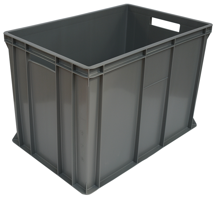 EURO 410 transport container made of regranulate (solid walls and bottom, dimensions 600 x 400 x 410 mm)